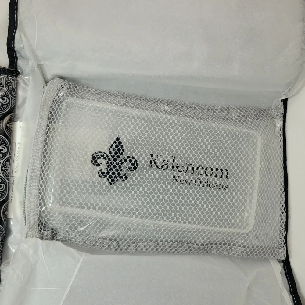 Kalencom Quick Change Kit Portable Diaper Changing Pad Wipes Box Fleur De Lis